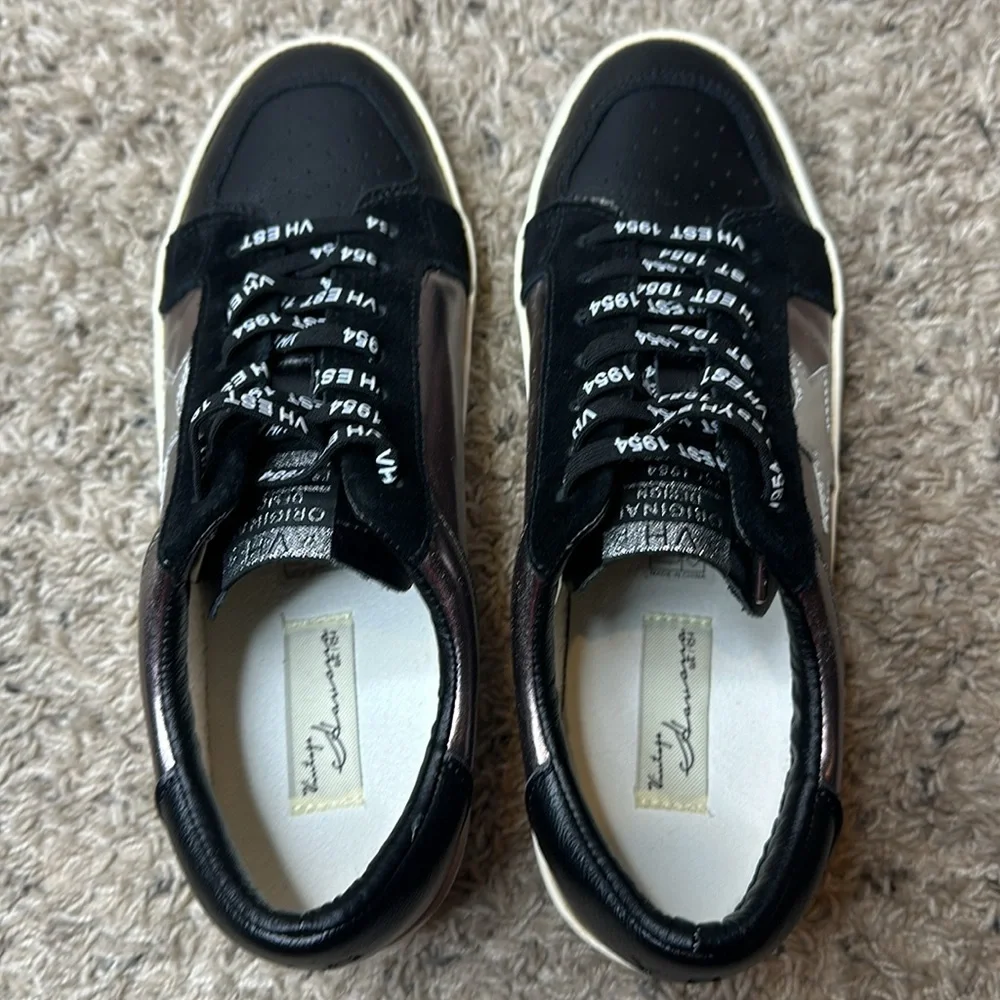 VINTAGE HAVANA Women's Nala Sneaker in black pewter sz 10 - Picture 12 of 14